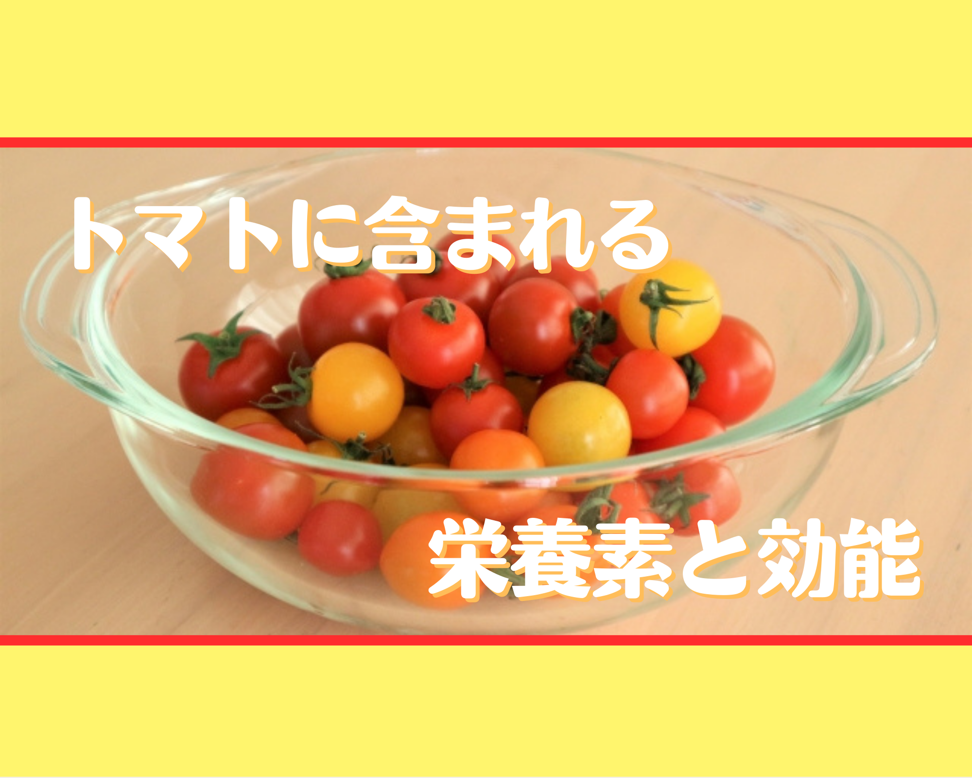 トマトに含まれる栄養素と効能